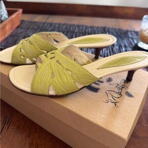 Cole Haan Lime Open-Toe Heels